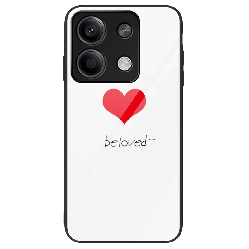 For Xiaomi Redmi Note 13 5G Tempered Glass Back Cover Pattern PC+TPU Protective Phone Case For Xiaomi Redmi Note 13 5G Tempered Glass Back Cover Pattern PC+TPU Protective Phone Case